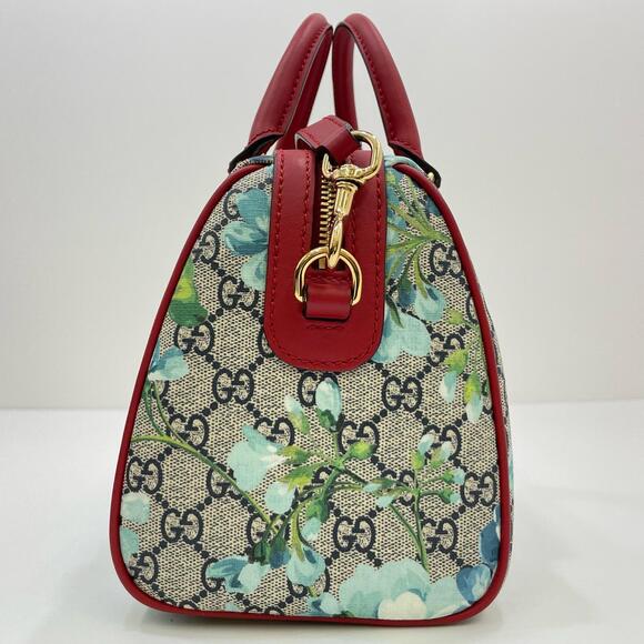 Gucci GG Blooms Floral Flower Shoulder Bag Blue Red Brown - Picture 4 of 15